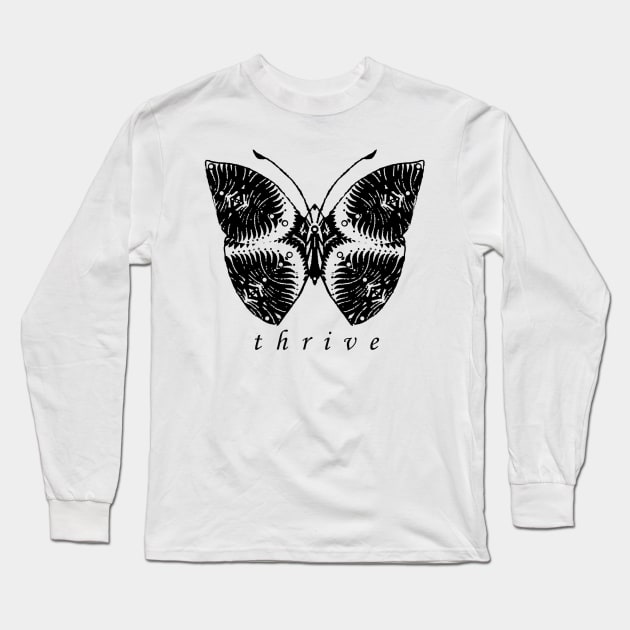 Thrive Butterfly Long Sleeve T-Shirt by Neptune's Union